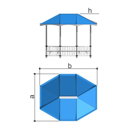 Беседка со столом Романа 301.02.00
