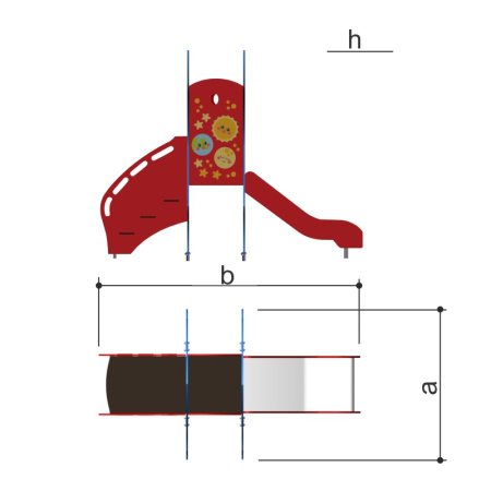 Горка "Ракета"  h650 Романа 111.23.00