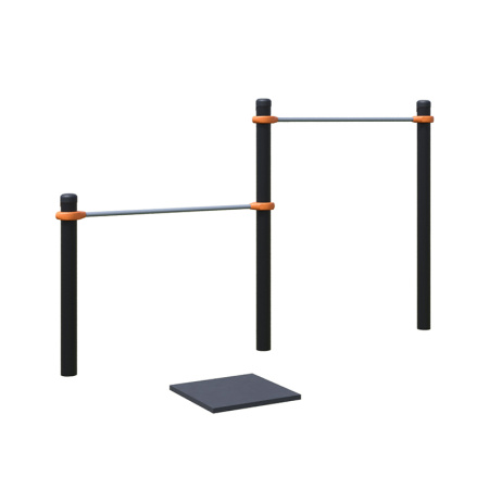 Перекладины стационарные разноуровневые с упором для ног 501.65.01