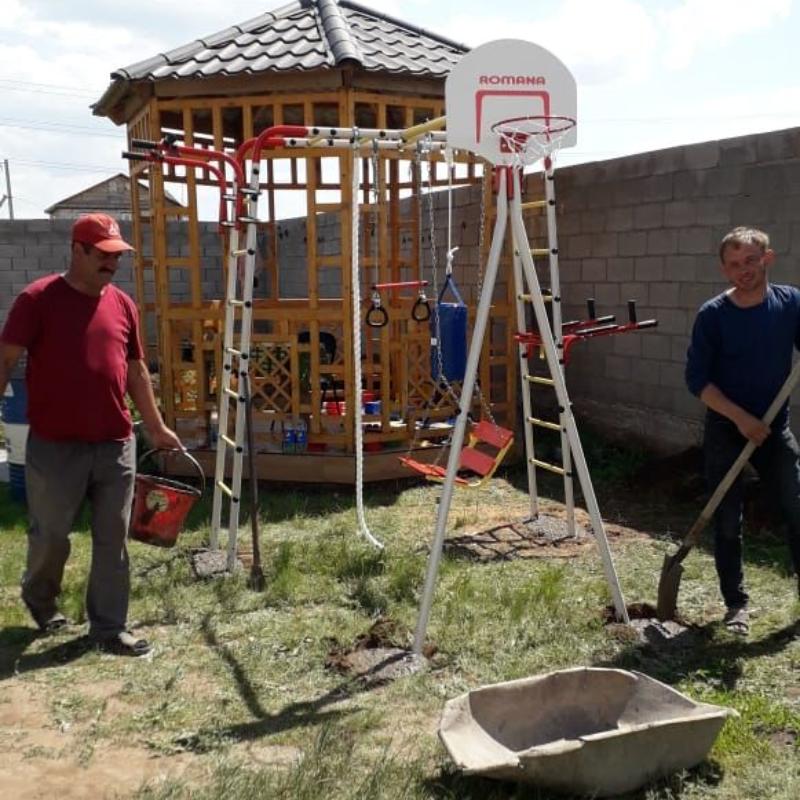 Установка дачных игровых спортивных комплексов