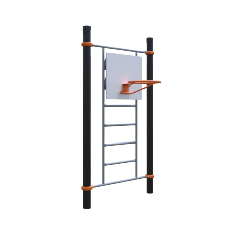 Гимнастический снаряд "Шведская стенка", оснащенный баскетбольным кольцом 501.114.00