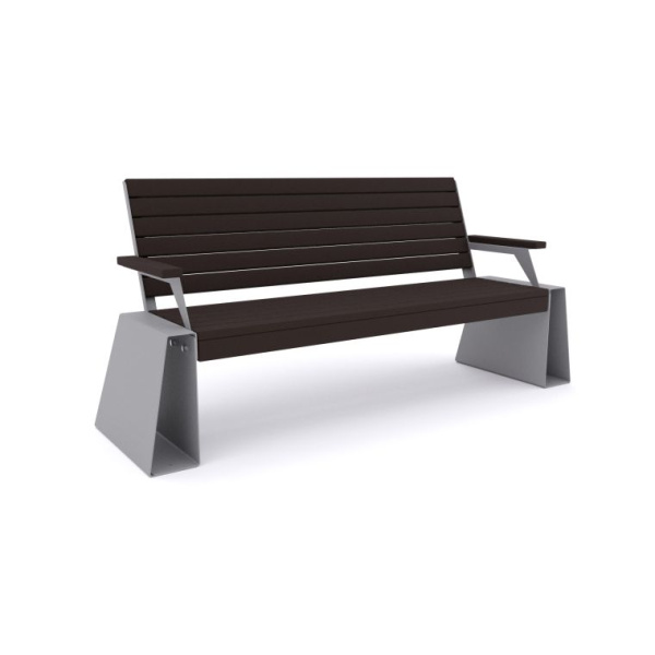 Скамья "Гранит" с подлокотниками 20 (пластик)