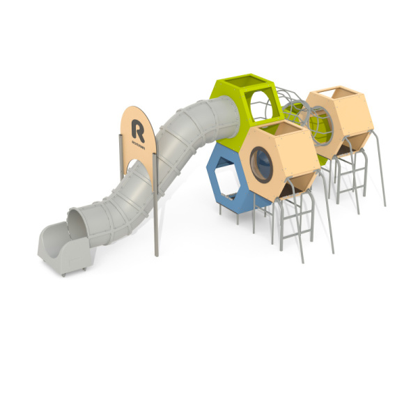 Игровой комплекс 115.90.00 (зеленый/синий/бежевый) (бетонирование)