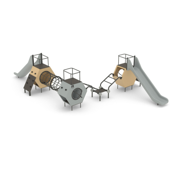 Игровой комплекс 115.84.00 (бежевый/серый) (бетонирование)