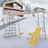 Детский спортивный комплекс для дачи ROMANA Богатырь Плюс 2 NEW (серый/желтый | Качели Детские)