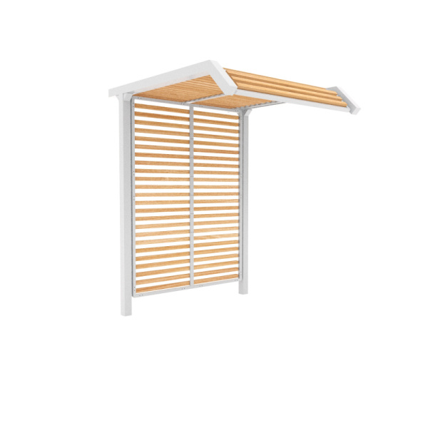 Пергола "Парус" (темное дерево T8017+серый металл) (бетонирование)