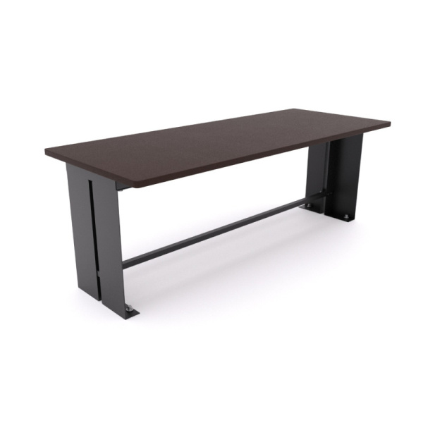 Стол "Бастион" (темно-коричневый/черный)