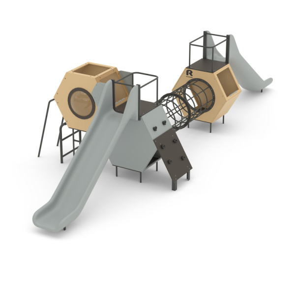 Игровой комплекс 115.87.00 (бежевый/серый) (бетонирование)