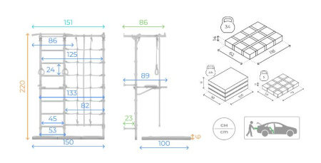 Шведская стенка ROMANA S7.1 (Комплект №17)