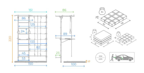 Шведская стенка ROMANA S7.1 (Комплект №17)