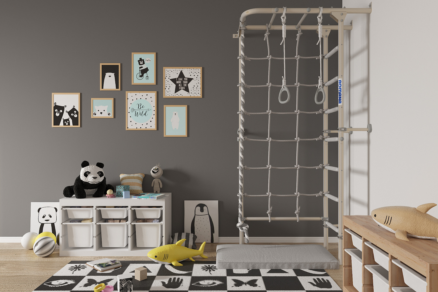 Выбор домашнего спорткомплекса - пристенная шведская стенка в Волгограде фото от компании ВИНКО. Интернет-магазин➥i-fun.ru