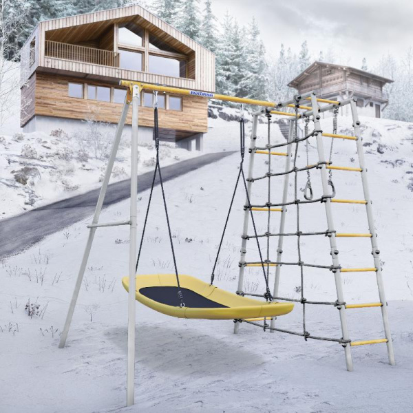 Детский спортивный комплекс для дачи ROMANA D1 (Качели гнездо-лодка)