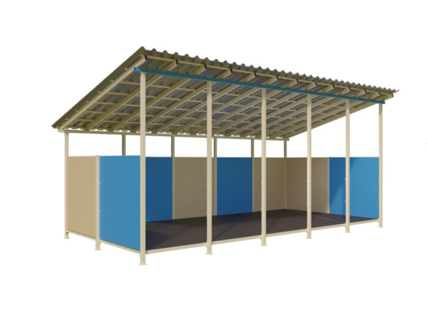 Веранда 20 м2 301.95.00 (синий/бежевый) (бетонирование)