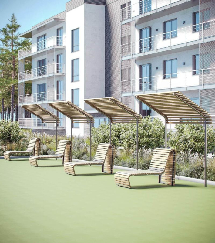 Навес брус сосны в Волгограде ВИНКО