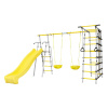 Детский спортивный комплекс для дачи ROMANA Богатырь Плюс 2 MAX (Цвет серый/желтый | Качели Детские х 2)