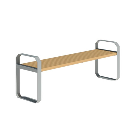 Скамья "Бриз" без спинки c подлокотниками