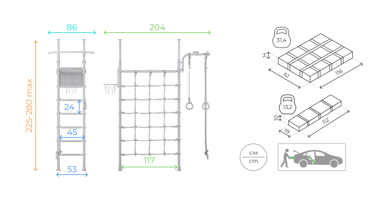 Домашний спортивный комплекс «Шведская стенка ROMANA R4» в Волгограде ВИНКО