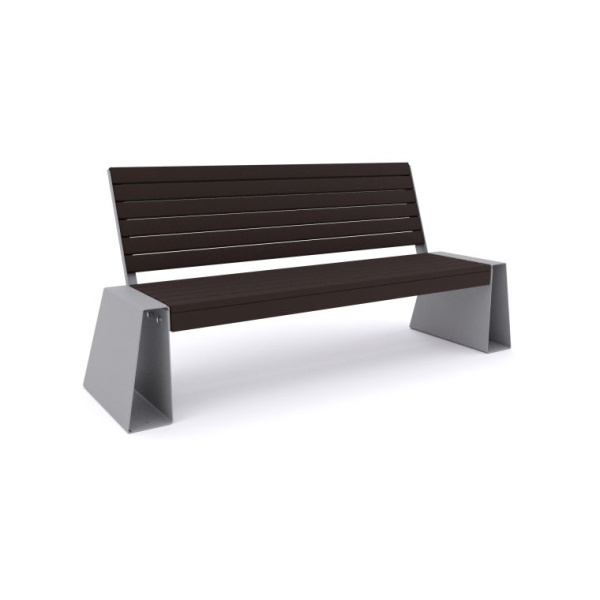 Скамья "Гранит" без подлокотников 15 (пластик)