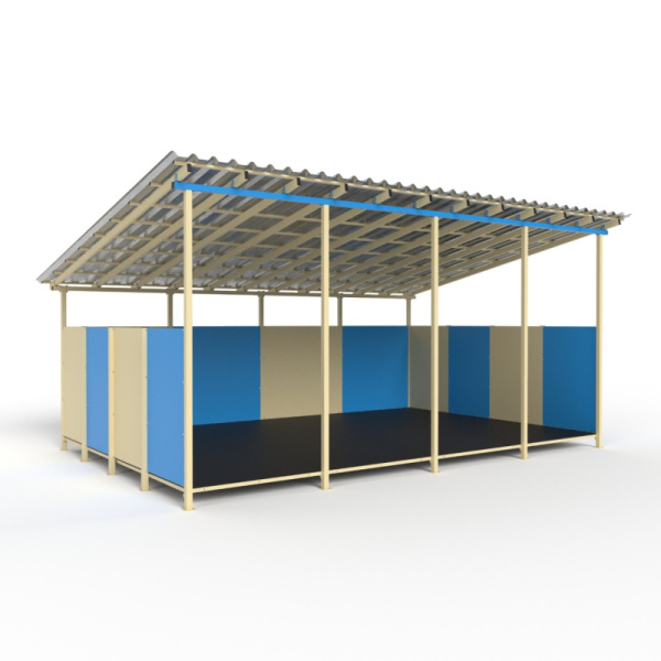 Веранда 25 м2 301.88.00 (синий/бежевый) (бетонирование)