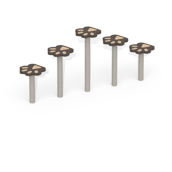 Препятствие для собак Дорожка пеньков 124.07.00 (бежевый/серый) (бетонирование)