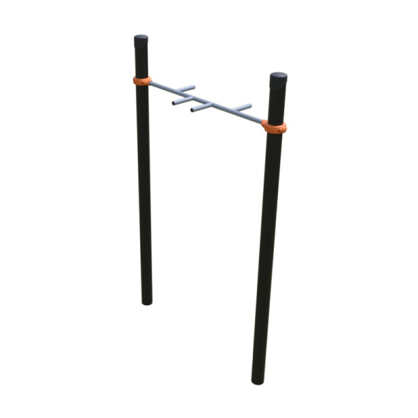 Разнохватовый турник (три хвата) 501.117.00 (черный) (бетонирование)