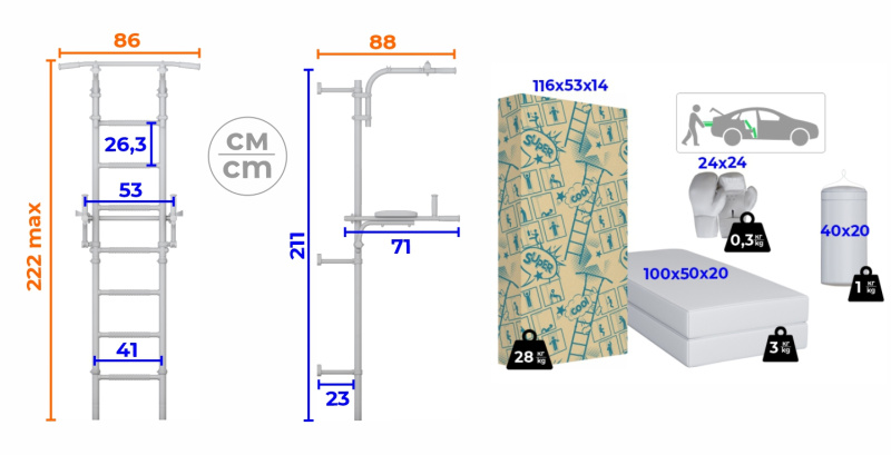 Шведская стенка ROMANA S10 Pro (Комплект №2) в Волгограде ВИНКО Шведская стенка ROMANA S10 Pro (Комплект №2) в Волгограде ВИНКО
