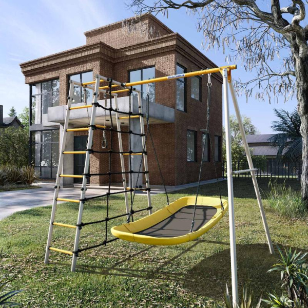 Детский спортивный комплекс для дачи ROMANA D1 (Качели гнездо-лодка)