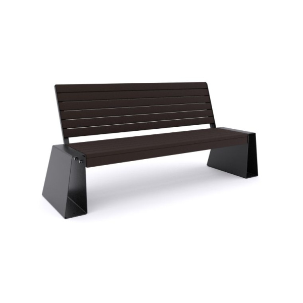 Скамья "Гранит" без подлокотников 18 (пластик)