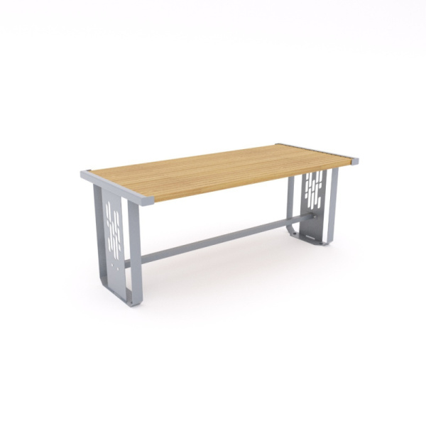 Стол "Акварель" 1850 мм (светлое дерево T1802+серый металл)