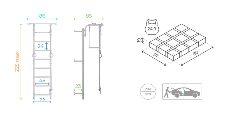 Домашний спортивный комплекс «Шведская стенка ROMANA Next Top» в Волгограде ВИНКО