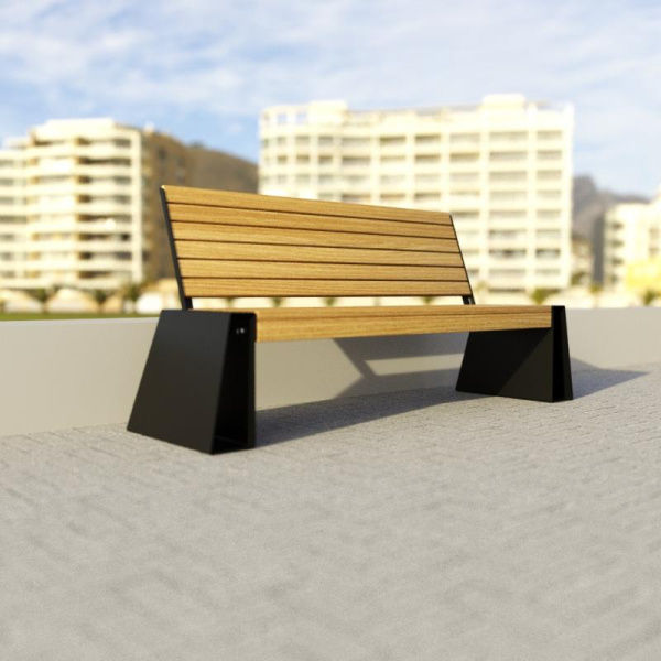 Скамья "Гранит" без подлокотников 15 (пластик)